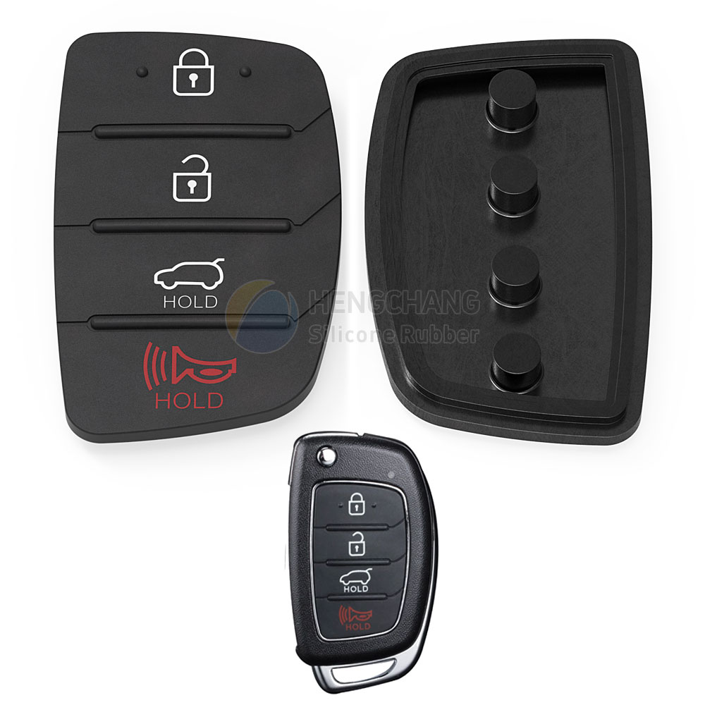 Silicone buttons for Hyundai Tucson Santa Fe 4-button car key