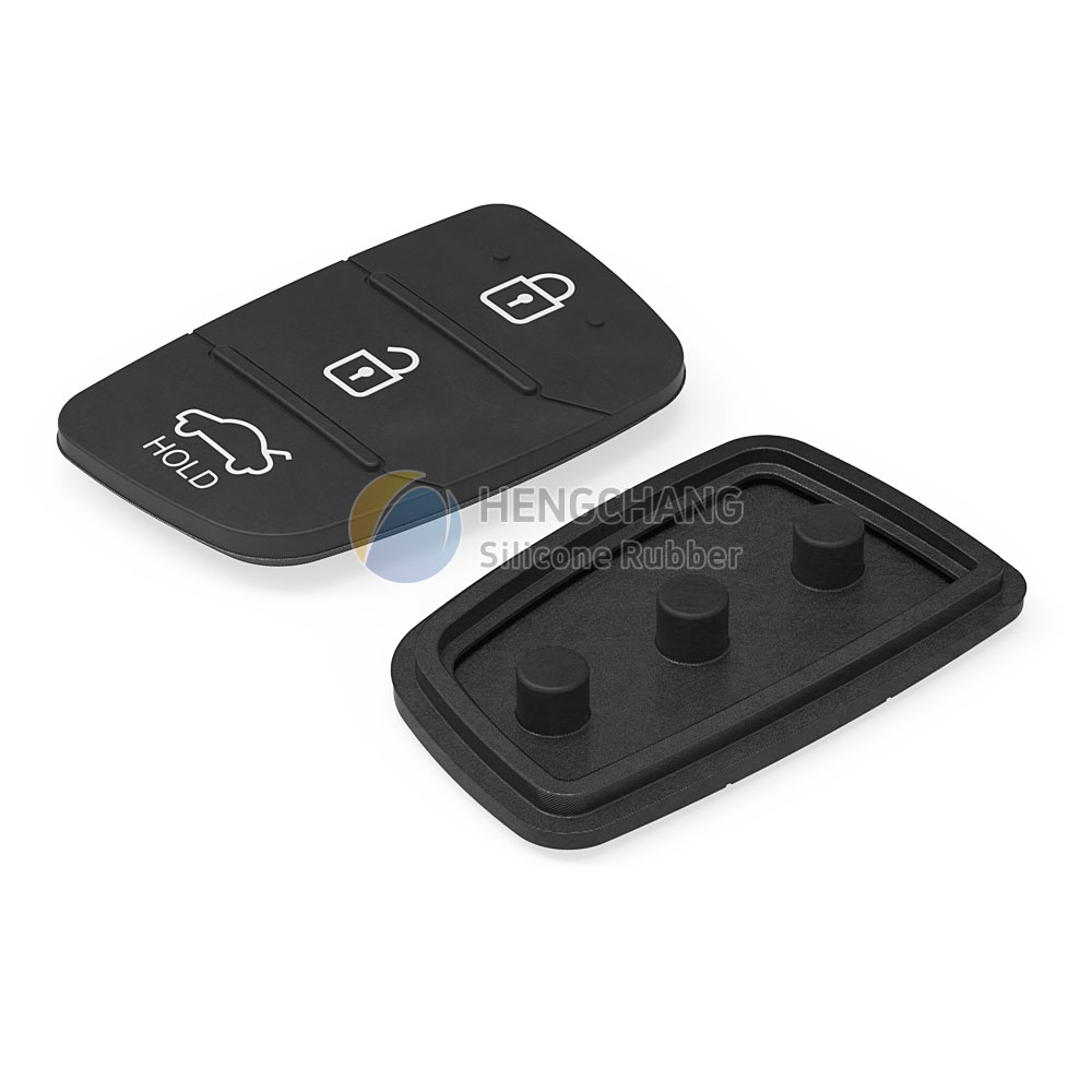 Replacement silicone pad for Hyundai 3-button car key remote for IX35 Mistra SantaFe and Elantra -2