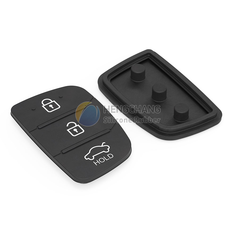 Replacement silicone pad for Hyundai 3-button car key remote for IX35 Mistra SantaFe and Elantra -3