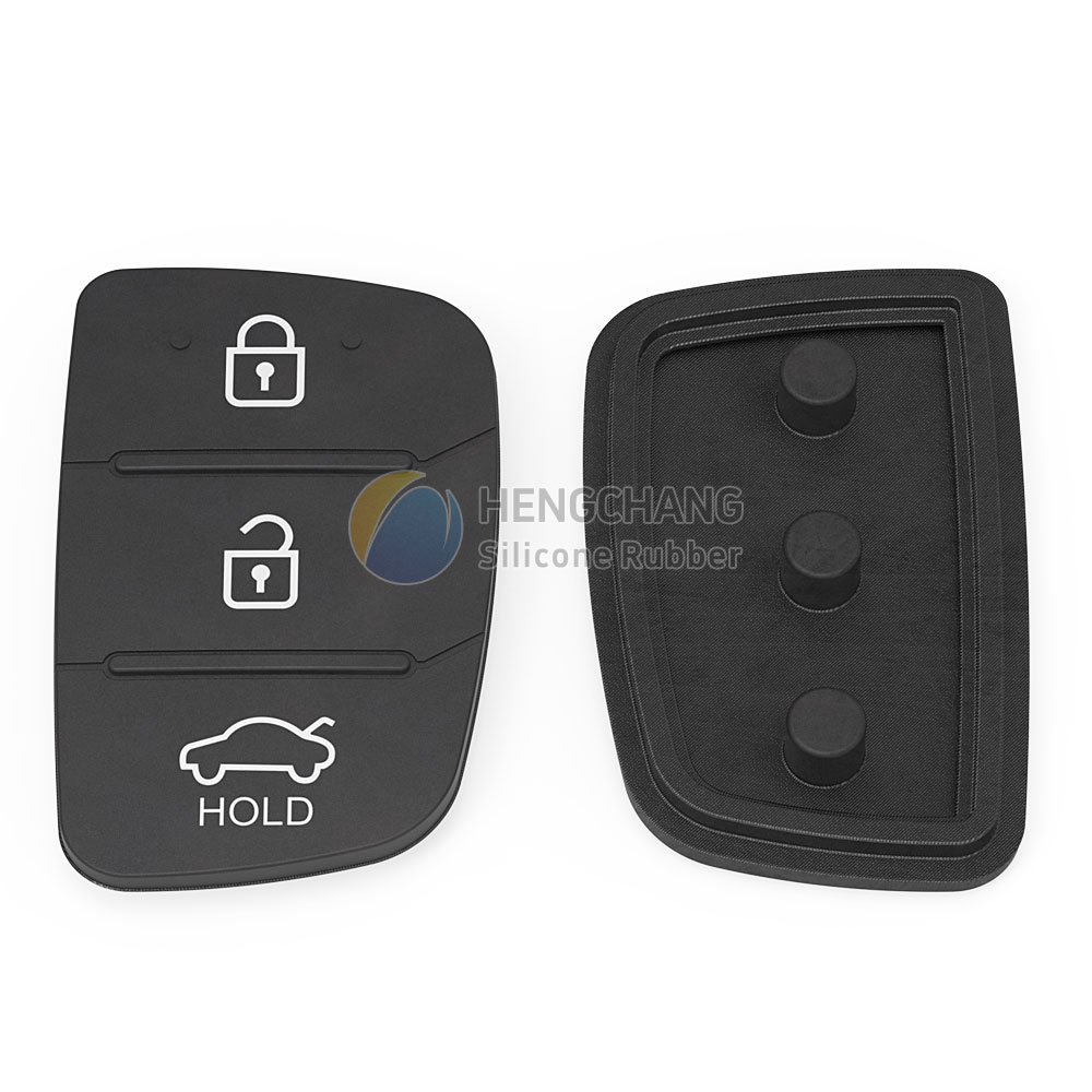 Replacement silicone pad for Hyundai 3-button car key remote for IX35 Mistra SantaFe and Elantra -4