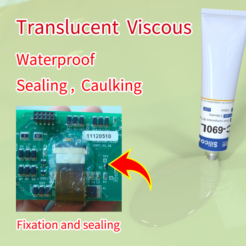 Translucent fixation and sealing silicone glue_HC-691L