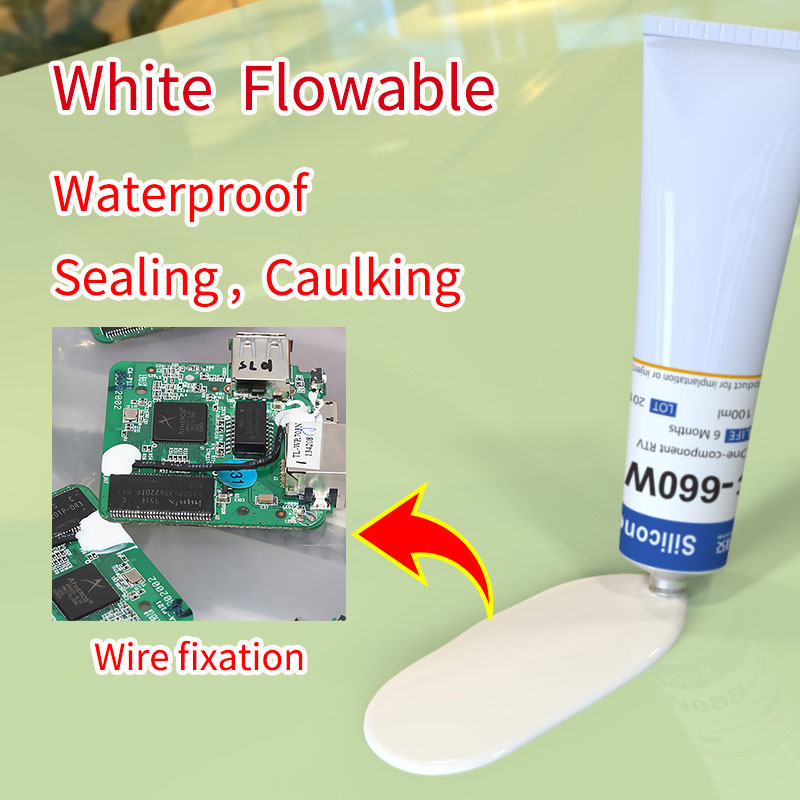 White wire fixation silicone adhesive HC-660W