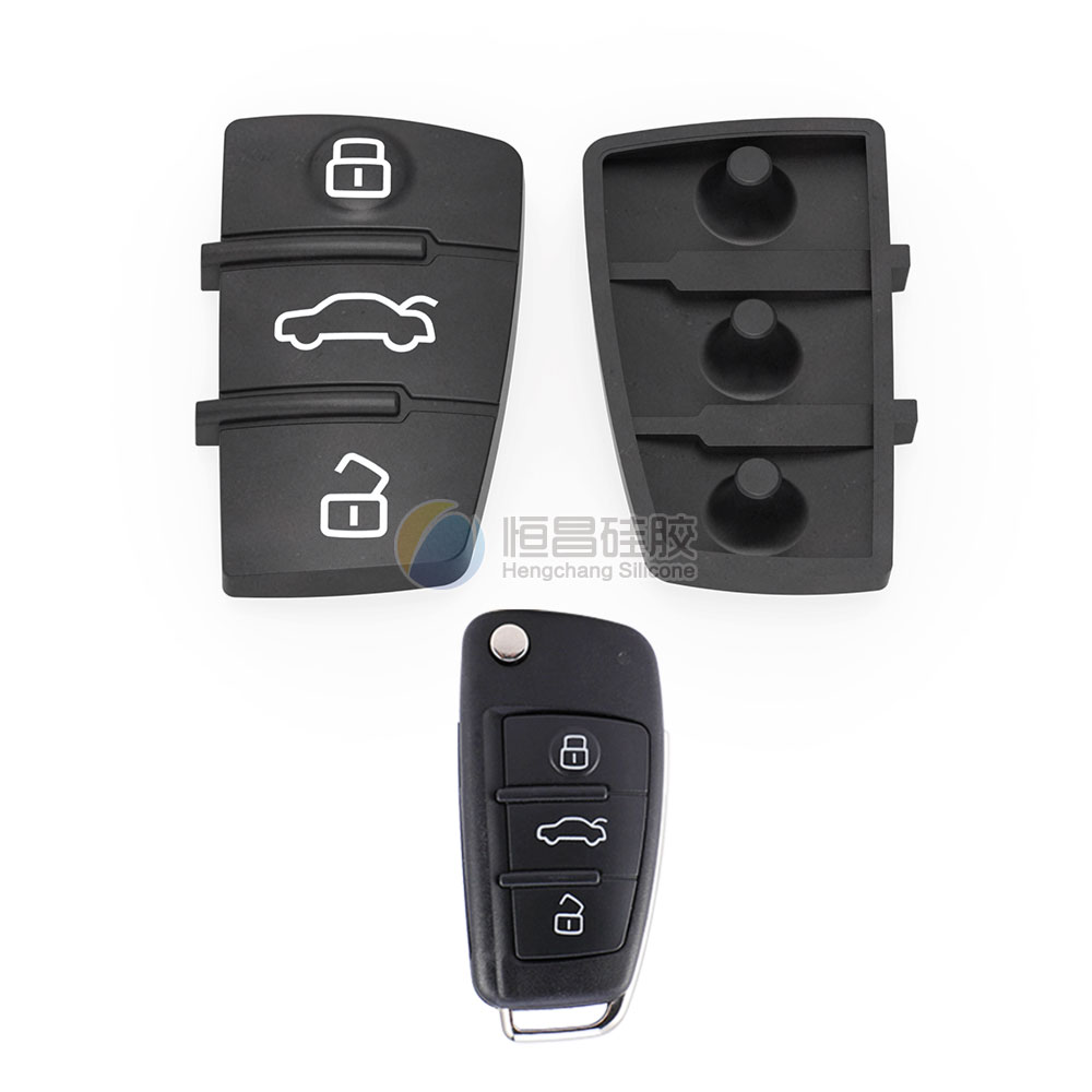 Audi A6 car key silicone button 3-button soft rubber pad