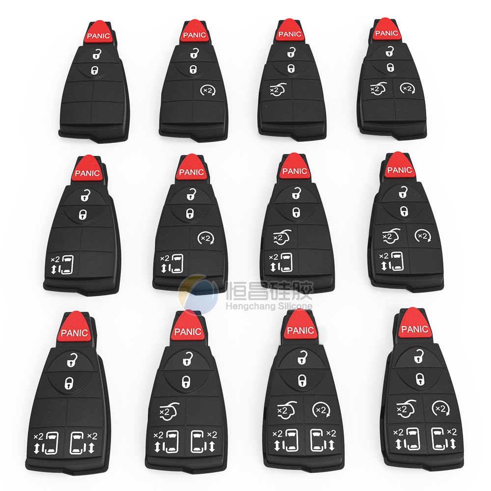 Dodge Jeep Chrysler Remote Key with 3~7 Buttons Soft Rubber Keypad-7