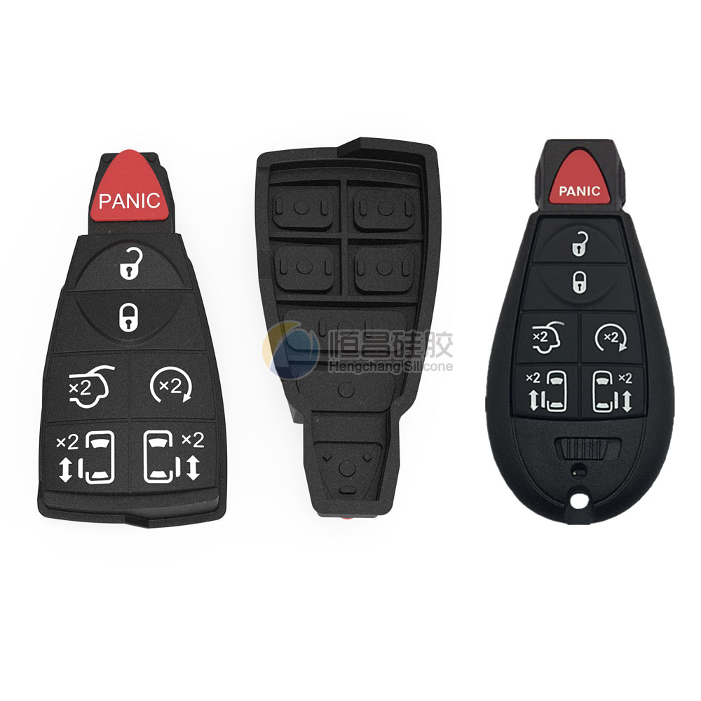 Dodge Jeep Chrysler Remote Key with 3~7 Buttons Soft Rubber Keypad