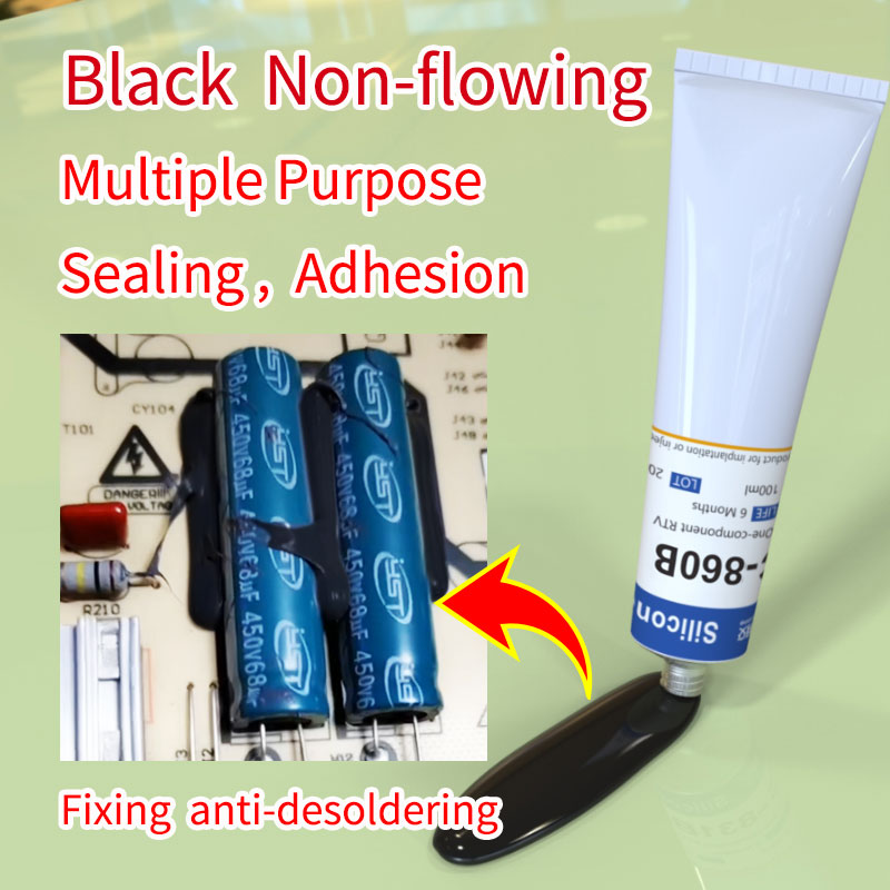 Electronic component fixation and anti-desoldering silicone adhesive_HC-860B