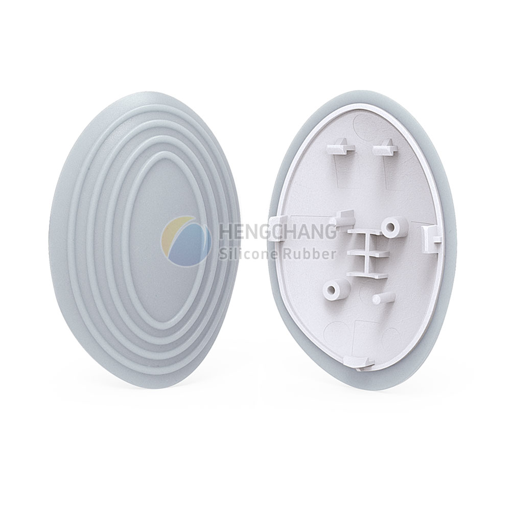 Massager tip silicone + plastic integrated overmolding custom mold opening