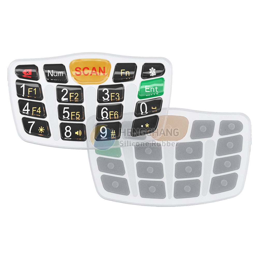 Plastic+Rubber Button Clear Crystal Keypad