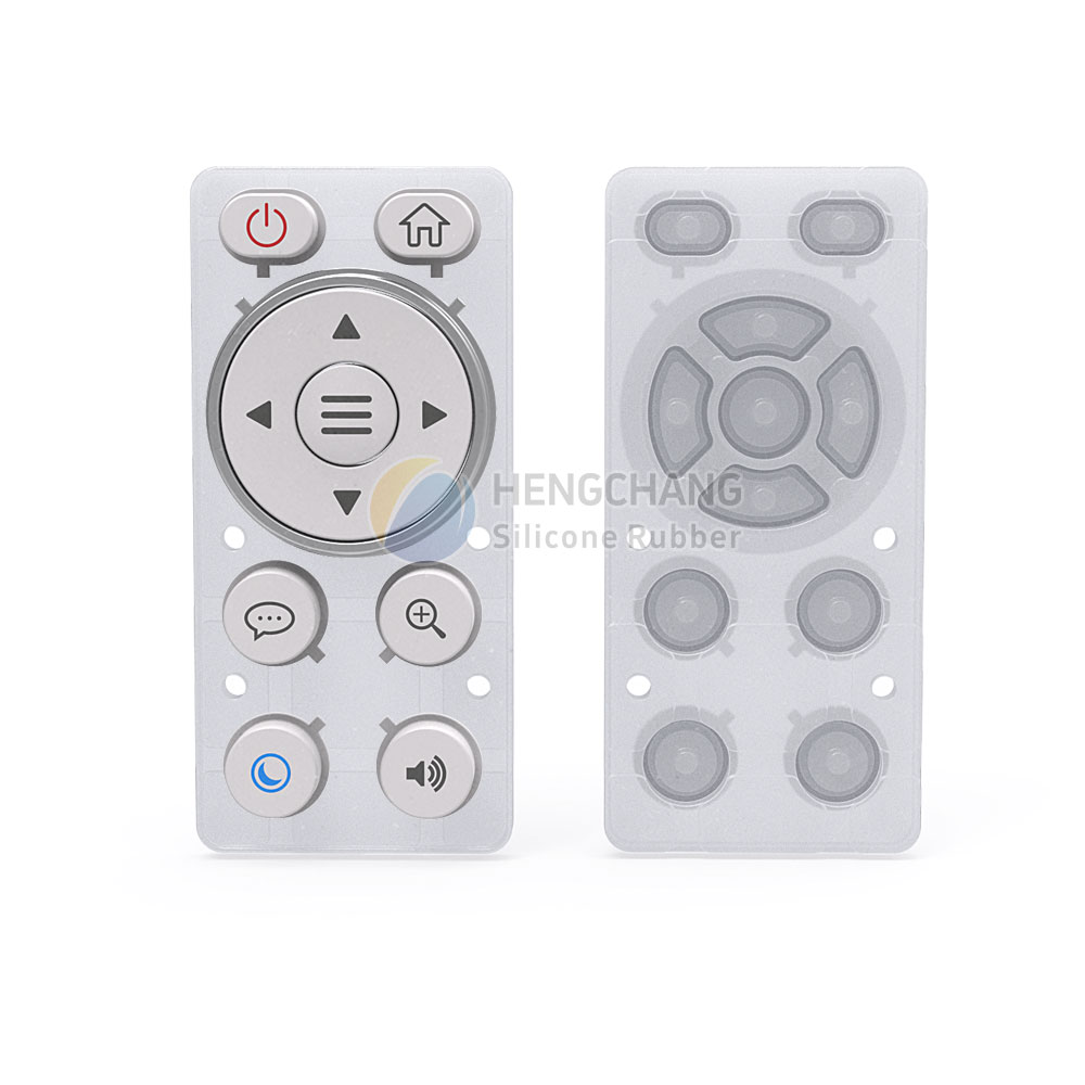 Plastic + rubber keypad with metal style for remote control mold Customized P+R keyboard-3