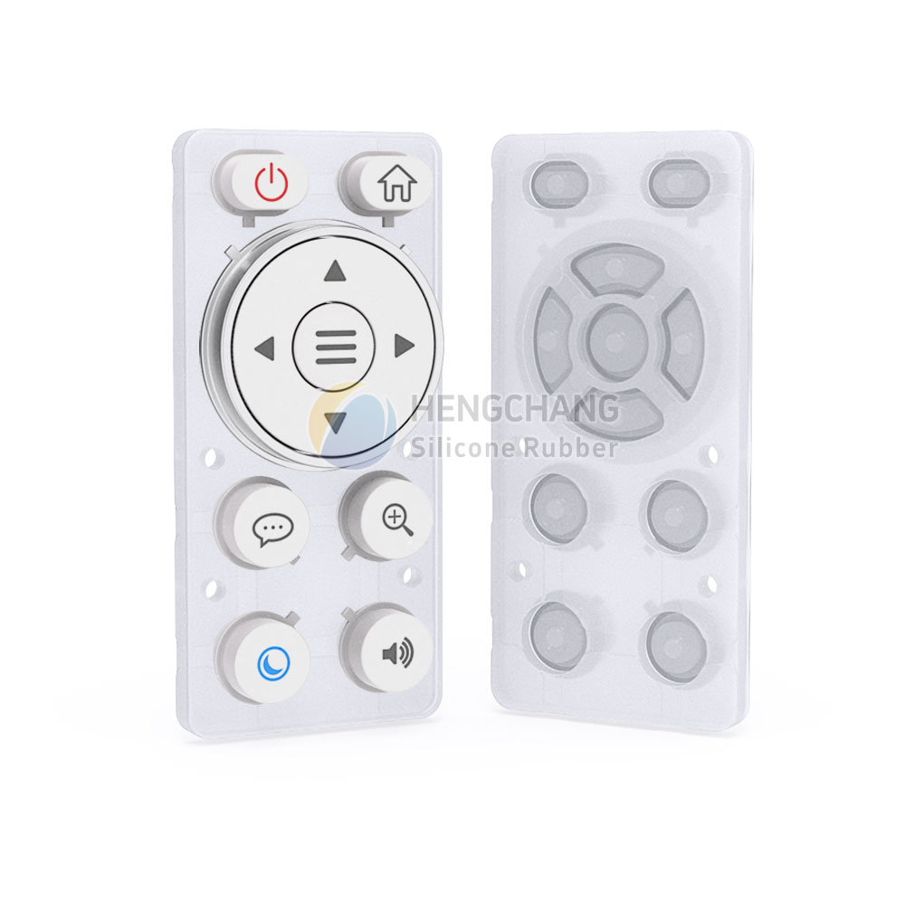 Plastic + rubber keypad with metal style for remote control mold Customized P+R keyboard-4