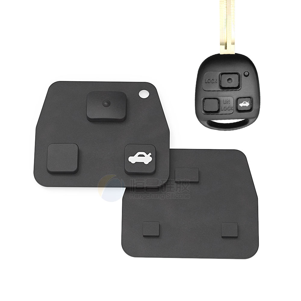 Silicone buttons for Toyota car flat remote control keys-1