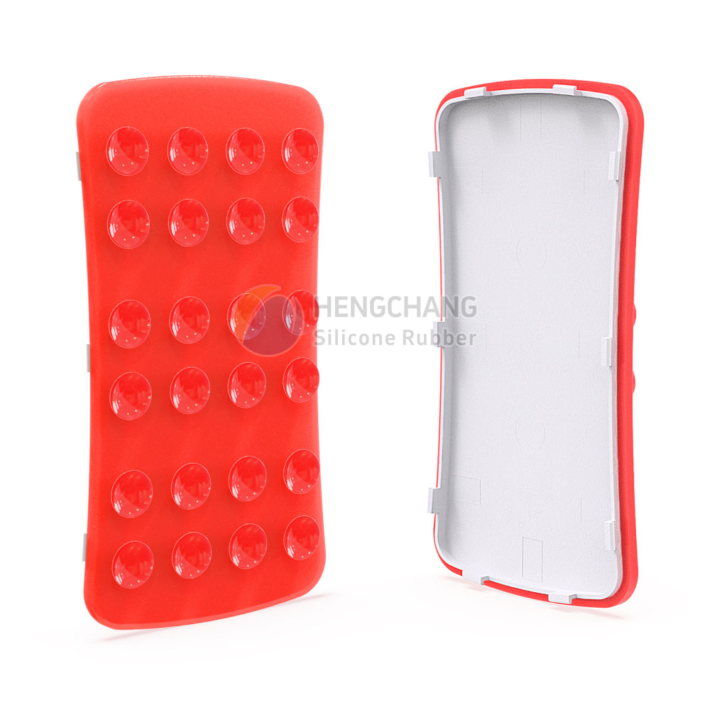 With suction cup silicone + plastic integrated overmolding part