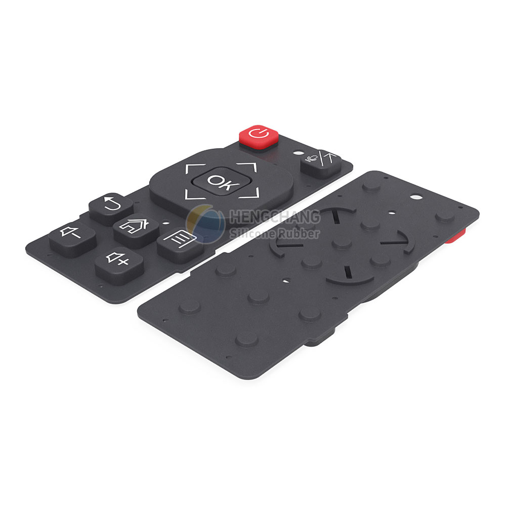 Customization of black silicone buttons for TV box remote control-1