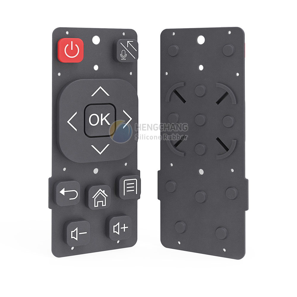 Customization of black silicone buttons for TV box remote control-2