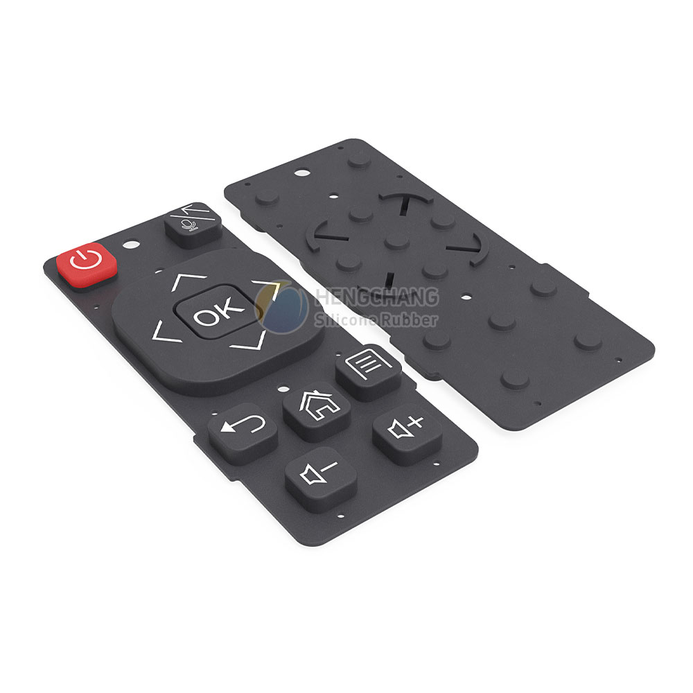 Customization of black silicone buttons for TV box remote control-3