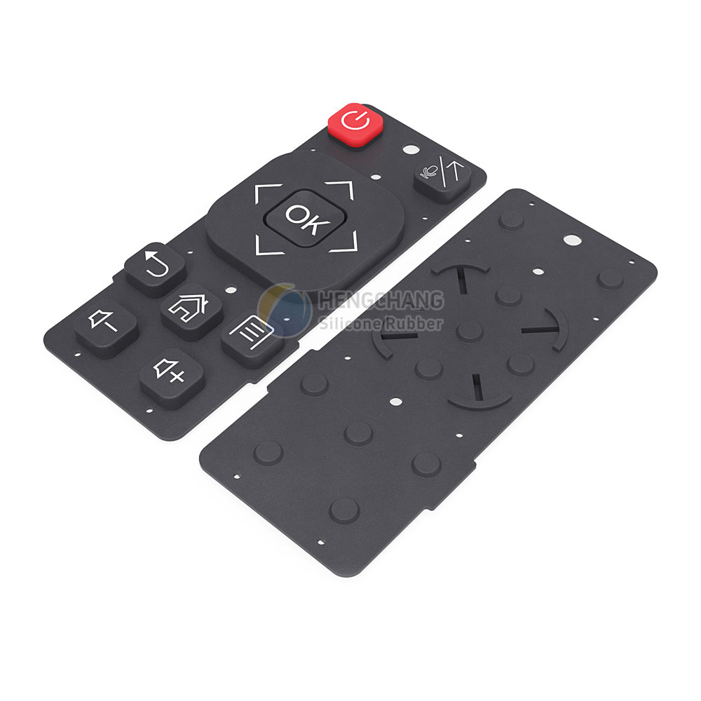 Customization of black silicone buttons for TV box remote control