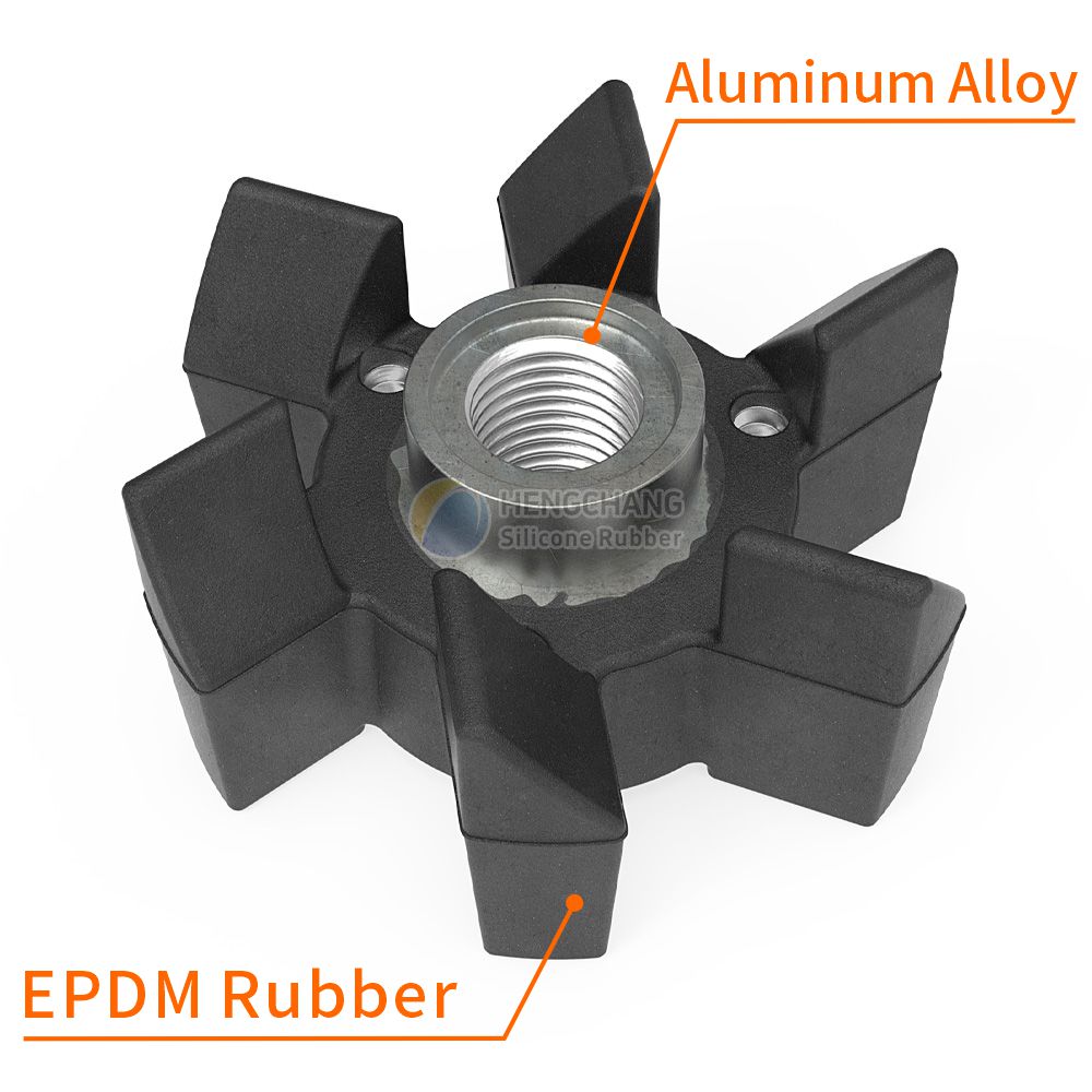 Rubber to Aluminum Alloy Overmolding, Juicer and Blender Couplings-7