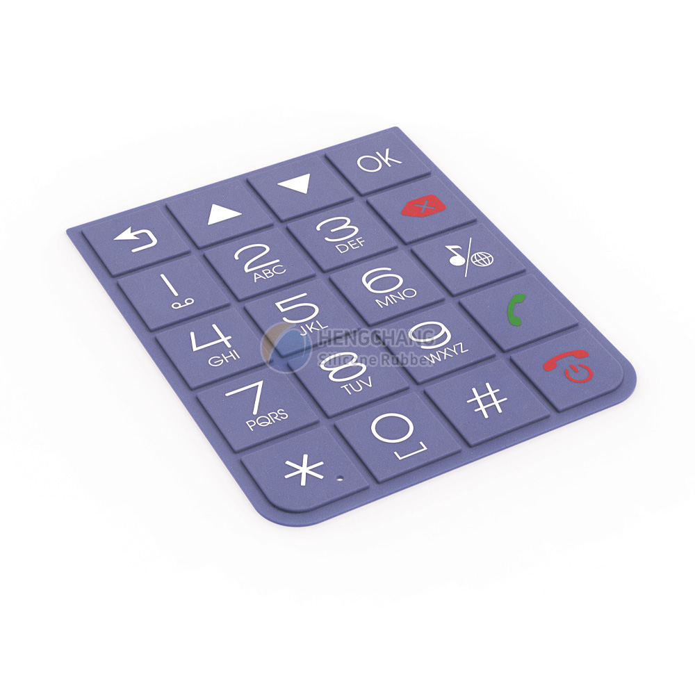 Ultra-thin silicone keypad, Silicone to Stainless steel Overmolding-2