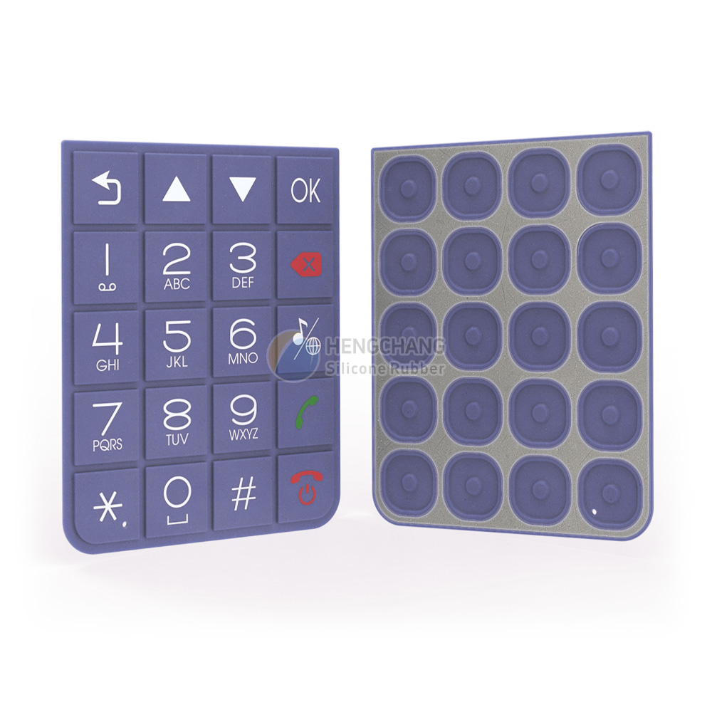 Ultra-thin silicone keypad, Silicone to Stainless steel Overmolding-4